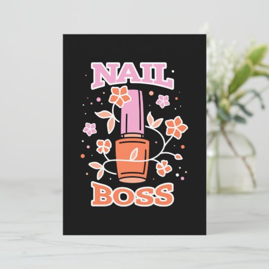 Nail Boss Einladung (Stehend Vorderseite)