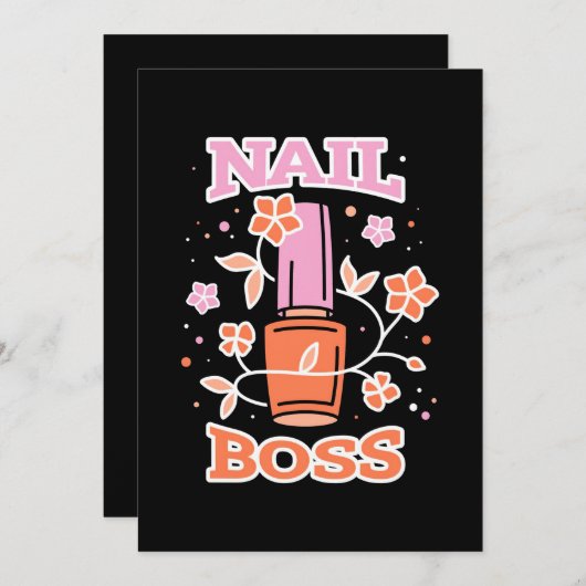 Nail Boss Einladung (Vorne/Hinten)