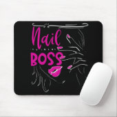 Nail Boss Tech Techniker Manikurin Funny Gift Mousepad (Mit Mouse)