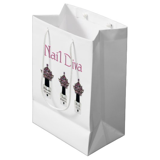 Nail Diva Mittlere Geschenktüte (Vorderseite Schrägansicht)