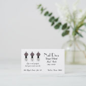 Nail Diva Nail Technician Business Card Visitenkarte (Stehend Vorderseite)