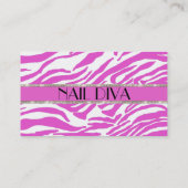 Nail Diva Nail Technician Business Card Visitenkarte (Rückseite)