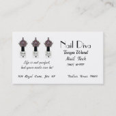 Nail Diva Nail Technician Business Card Visitenkarte (Vorderseite)