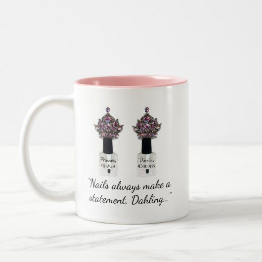 ‚Nail Diva‘ Zweifarbige Tasse (Links)