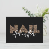 Nail Hustler Leopard Tierausweis Einladung (Stehend Vorderseite)