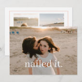 Nail It Funny Outtake Feiertagskarte (Vorne/Hinten)