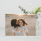 Nail It Funny Outtake Feiertagskarte (Stehend Vorderseite)