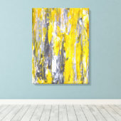 'Nail It' Graue und gelbe Abstrakte Kunst Leinwanddruck (Insitu (Holzboden))