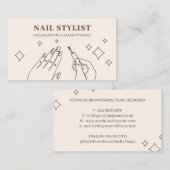 Nail Ivory Beige Manicure Stylist Makeup Visitenkarte (Vorne/Hinten)