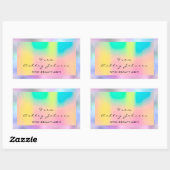 Nail Lashes Makeup Holograph Rainbow From to Rechteckiger Aufkleber (Blatt)