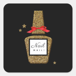 NAIL MAIL! Nagel-Stylist-Aufkleber Quadratischer Aufkleber