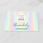 Nail Makeup Artist Logo Holograph Mermaid FBINSTA Visitenkarte (Vorderseite)