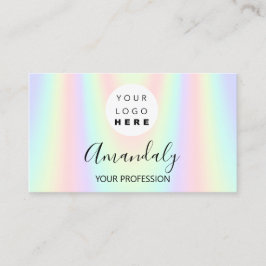 Nail Makeup Artist Logo Holograph Mermaid FBINSTA Visitenkarte