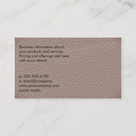 Nail Paint Brush | Maniküre | Leder Visitenkarte (Rückseite)