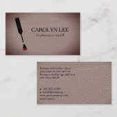 Nail Paint Brush | Maniküre | Leder Visitenkarte (Vorne/Hinten)