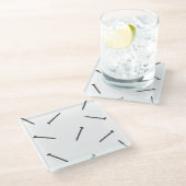 Nail Pattern Glasuntersetzer (Schrägansicht)