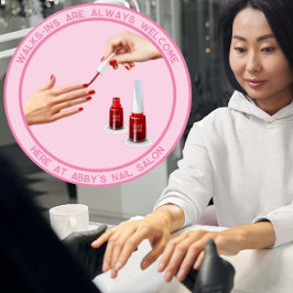 Nail Pedicure Salon Walk Ins Willkommen Fensteraufkleber