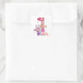 Nail Polack Quadratischer Aufkleber (Tasche)