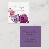 Nail Polish Artist Beauty Salon Service Quadratische Visitenkarte (Vorne/Hinten)