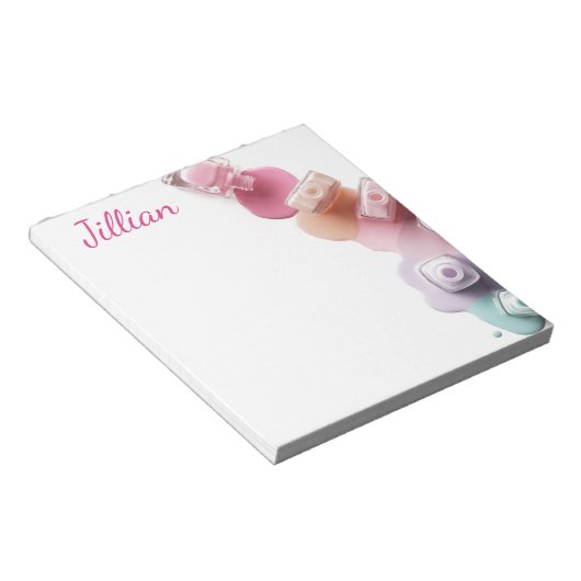 Nail Polish Beauty Notepad Notizblock (angewinkelt)