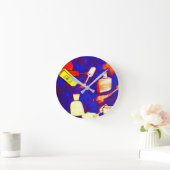 Nail Polish Beauty Shop Runde Wanduhr (Zuhause)