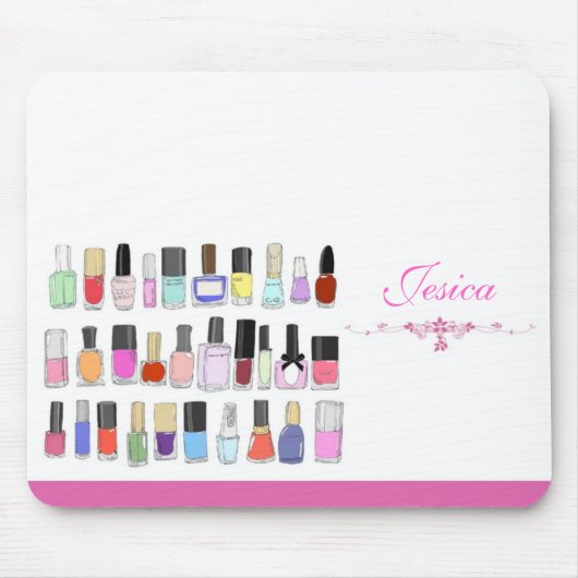 Nail polish bottles mousepad (Vorne)