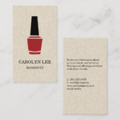 Nail Polish Elegant Damask Visitenkarte (Vorne/Hinten)