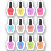 Nail Polish Manicure Pedicure Termin Planer Aufkleber (Vorderseite)