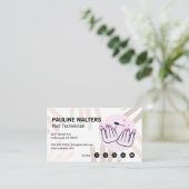 Nail Polish | Manicured Hands Drawing Visitenkarte (Stehend Vorderseite)
