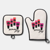 Nail Polish Ofenhandschuh & Topflappen-Set (Vorderseite)