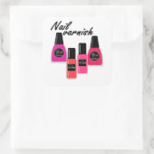 Nail Polish Quadratischer Aufkleber (Tasche)