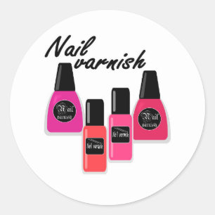 Nail Polish Runder Aufkleber