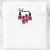 Nail Polish Runder Aufkleber (Tasche)