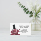 Nail Polish Splash | Deep Red Visitenkarte (Stehend Vorderseite)