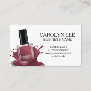 Nail Polish Splash   Deep Red Visitenkarte