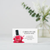 Nail Polish Splash Visitenkarte (Stehend Vorderseite)