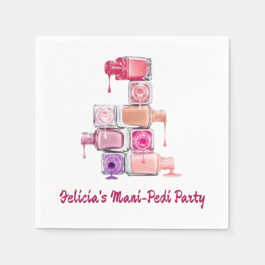 Nail Polish Stack Custom Paper Party Serviette (Vorderseite)