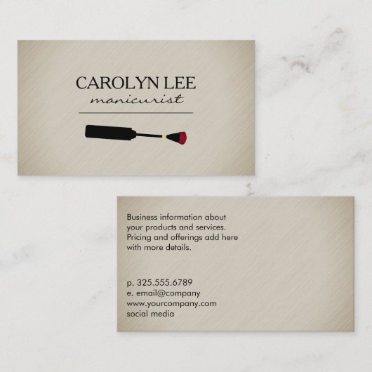 Nail Polish Visitenkarte (Vorne/Hinten)