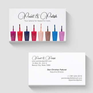 Nail Polnisch Color Set Nail Salon Business Card Visitenkarte