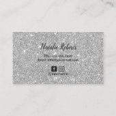 Nail Polnisch Rose Gold Tropfen Silberner Glitzer  Visitenkarte (Rückseite)