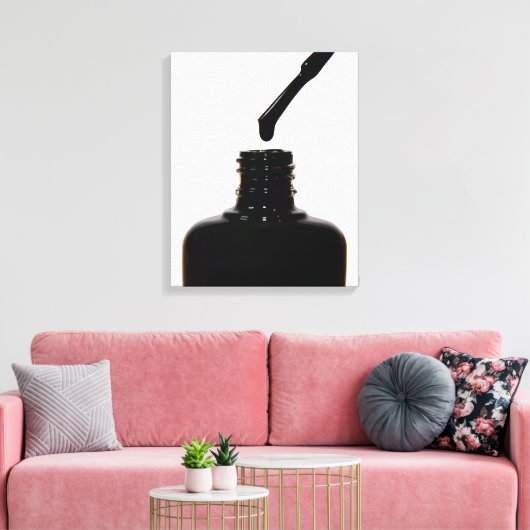 Nail Polnisch Wrapped Canvas Leinwanddruck (Insitu (Wohnzimmer))