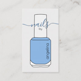 Nail Polnische Flasche Blau Visitenkarte