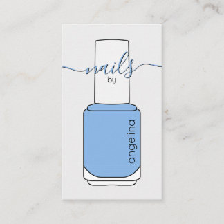 Nail Polnische Flasche Blau Visitenkarte