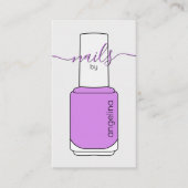 Nail Polnische Flasche Lila Visitenkarte (Vorderseite)