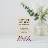 Nail Polnische Flaschen | Damask Monogram Visitenkarte (Stehend Vorderseite)