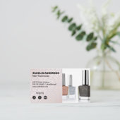 Nail Polnische Flaschen | Damask Muster | Loyalitä Treuekarte (Stehend Vorderseite)