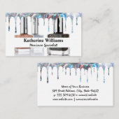 Nail Polnische Flaschen | GLITZER TROPFEN Visitenkarte (Vorne/Hinten)