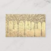 Nail Polnische Flaschen | Gold-Metallic-Glitzer-Tr Visitenkarte (Rückseite)