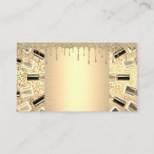 Nail Polnische Flaschen | Gold Metallic Visitenkarte (Rückseite)