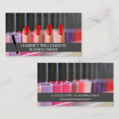 Nail Polnische Flaschen | Maniküre rote gestrichen Visitenkarte (Vorne/Hinten)